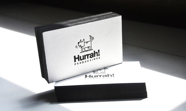宠物店Hurrah!黑边名片设计欣赏