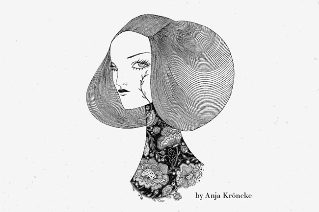 美女设计师Anja Kroencke个人创意名片设计欣赏