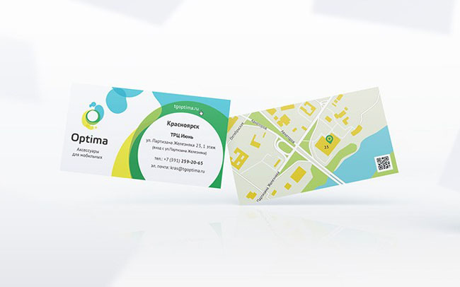 Optima品牌可爱的插画名片设计欣赏