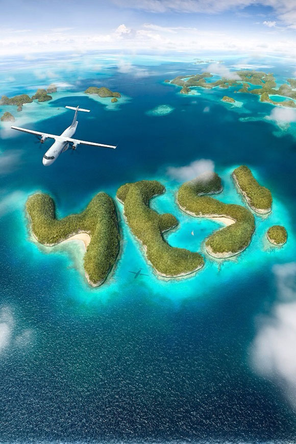 国外字体设计之ATR飞机制造商Yes系列创意设计