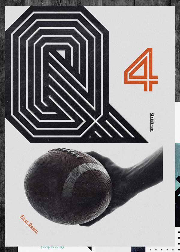 国外字体设之GridironTypeface时尚字体设计分享