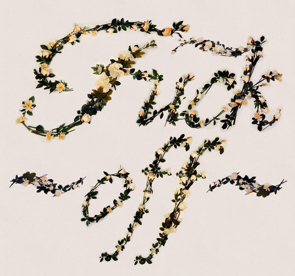 巴西AntonioRodrigues的手工花卉花瓣字体设计