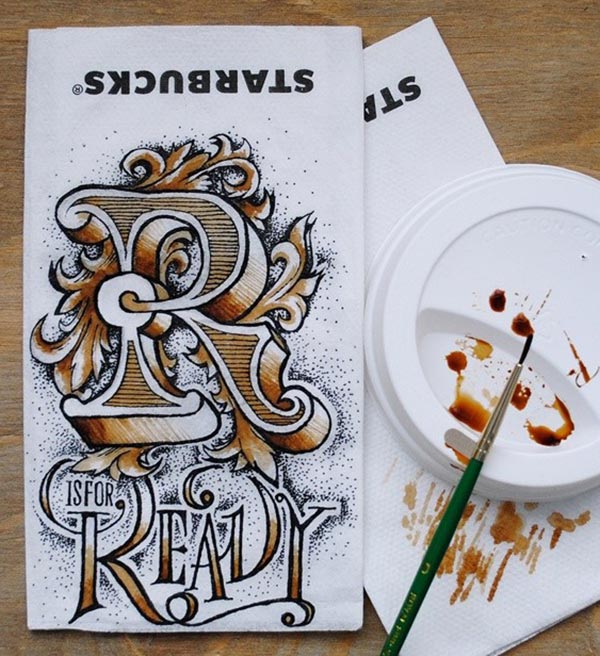 国外设计师Rob Draper咖啡杯上的手绘字体设计