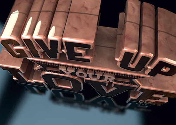国外字体设计之Typography精彩3D立体字(一)