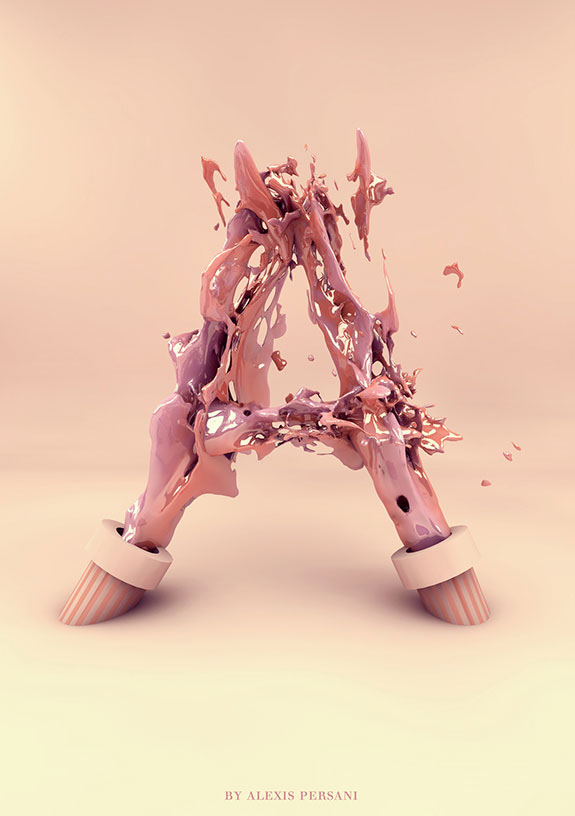 设计师AlexisPersani创意3D 26个英文字母设计