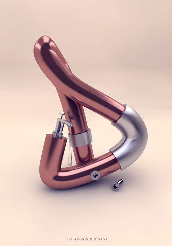 设计师AlexisPersani创意3D 26个英文字母设计