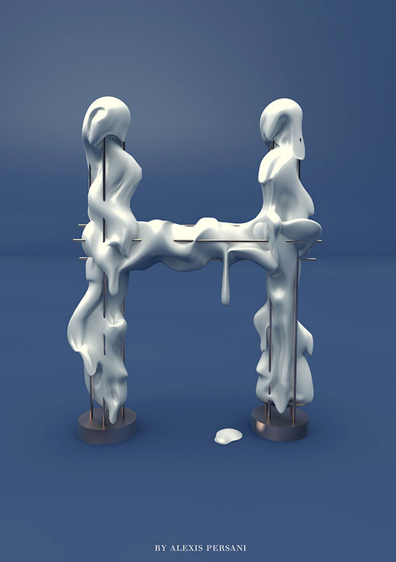 设计师AlexisPersani创意3D 26个英文字母设计