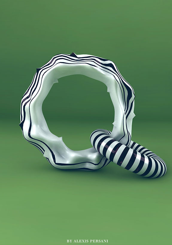 设计师AlexisPersani创意3D 26个英文字母设计