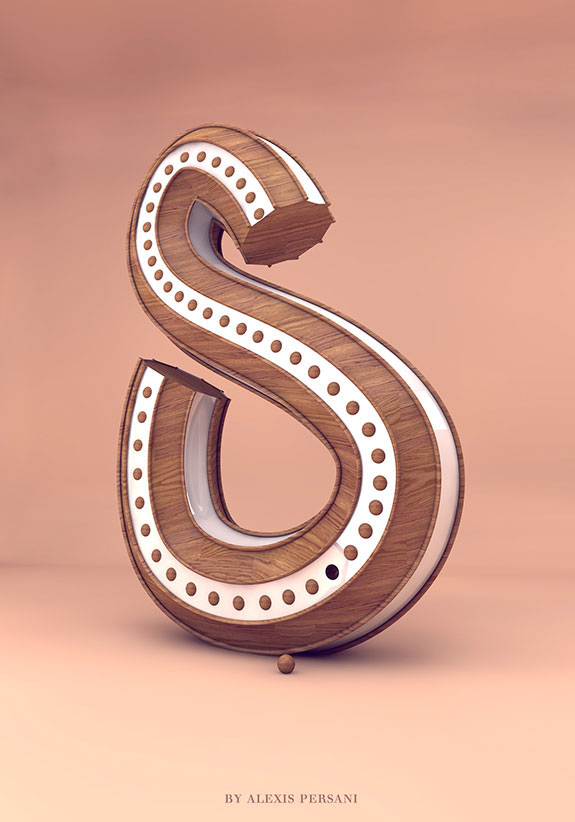 设计师AlexisPersani创意3D 26个英文字母设计