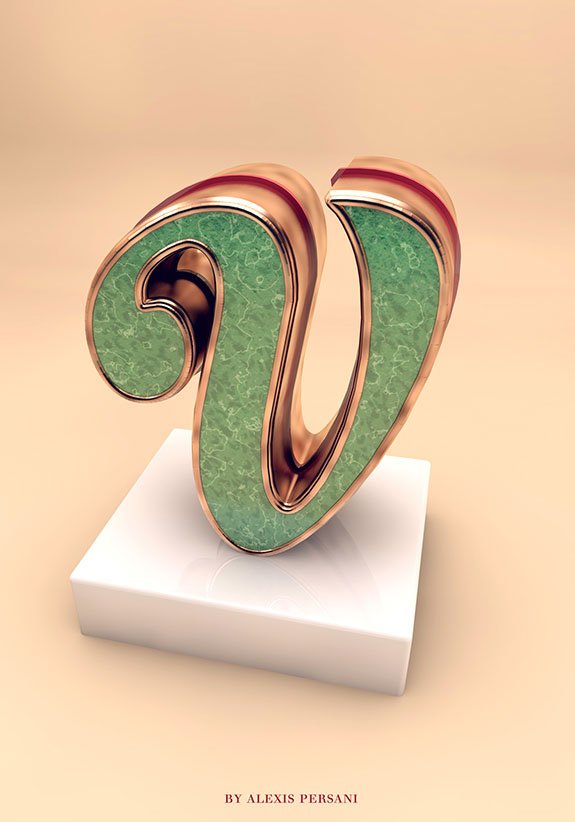 设计师AlexisPersani创意3D 26个英文字母设计