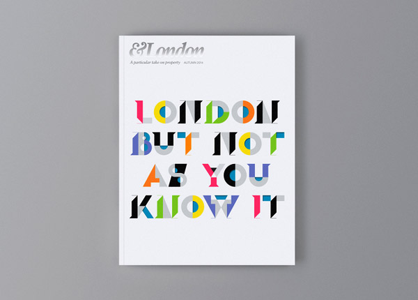 &London杂志时尚彩色字体设计