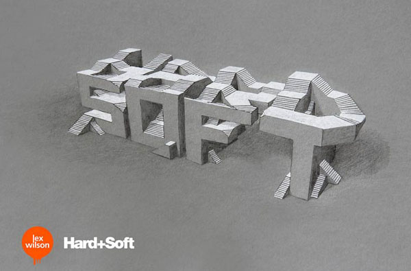 国外设计师lex wilson创意3d立体效果字