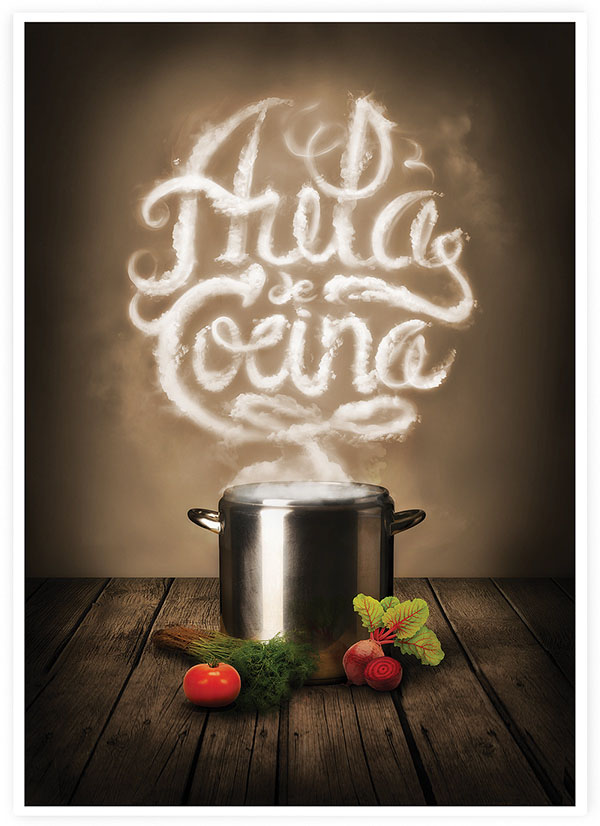 国外字体设计之Aula de Cocina食物市场字体设计欣赏