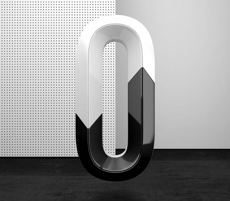 国外字体设计之Muokkaa Studio漂亮的立体数字设计
