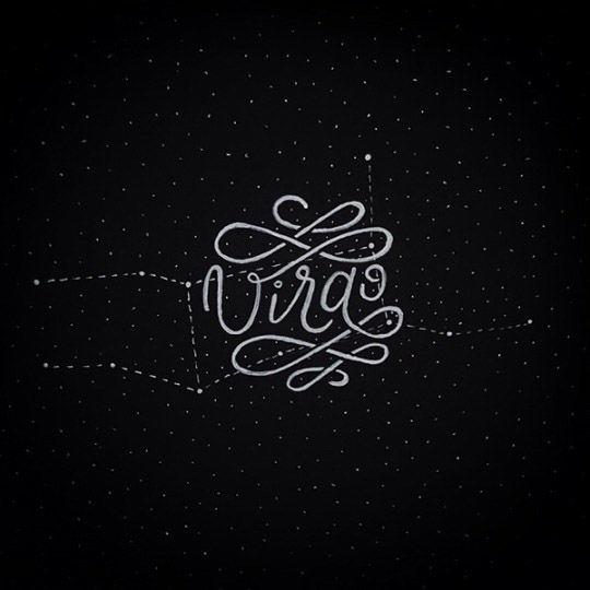 国外设计师Nikita Anisimov手绘星座字体设计作品