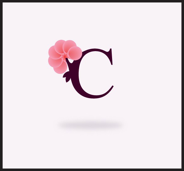 漂亮的花卉英文字母设计17P