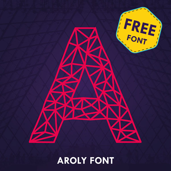 Aroly Font多边形字体设计11P