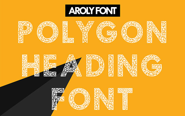Aroly Font多边形字体设计11P