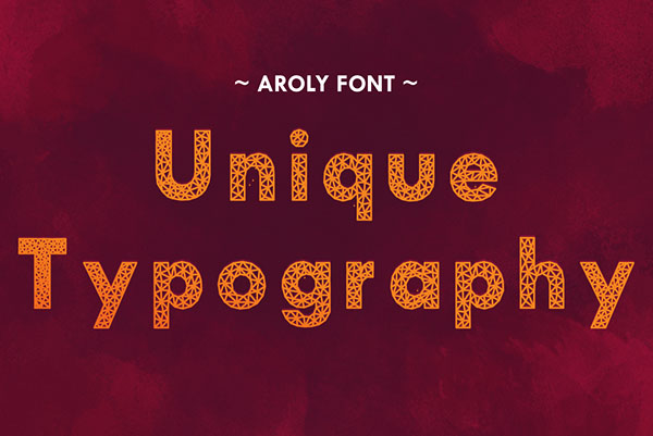 Aroly Font多边形字体设计11P