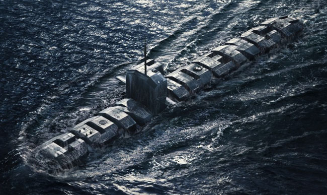 国外NAVY SUBS潜艇创意字体广告