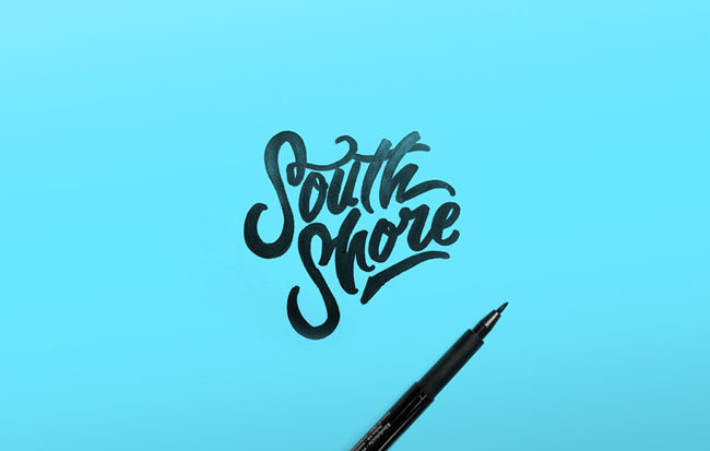 国外South Shore休闲服饰时尚字体设计欣赏