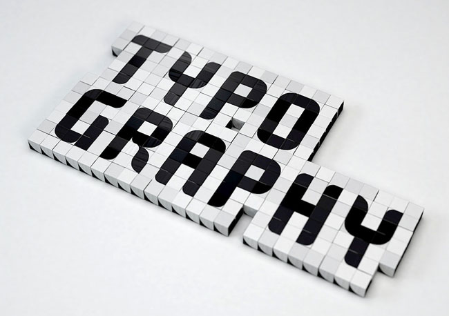 韩国设计师cheolhong kim积木形式的格子字体设计