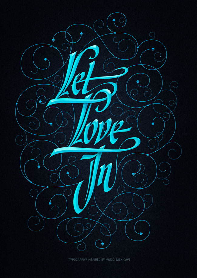 ＂Let Love In＂图案字体设计4P