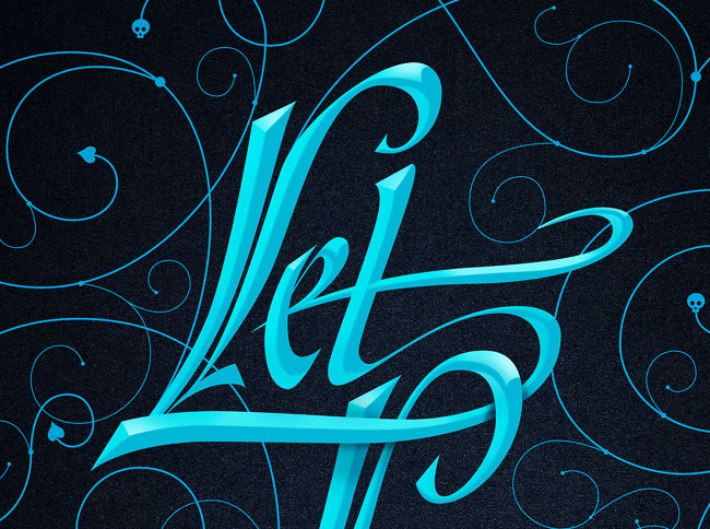 ＂Let Love In＂图案字体设计4P
