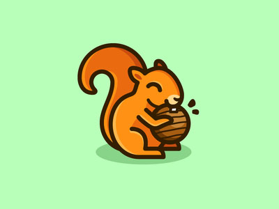 标志设计元素应用实例:松鼠