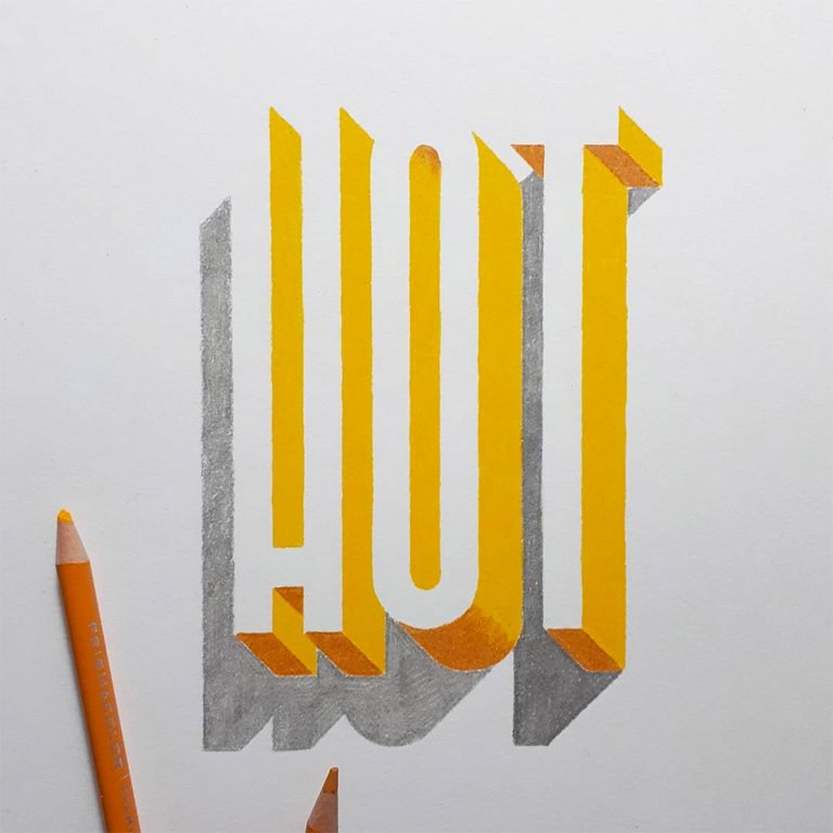 Guillermo Vigil手绘立体字体设计 Guillermo Vigil手绘立体字体设计