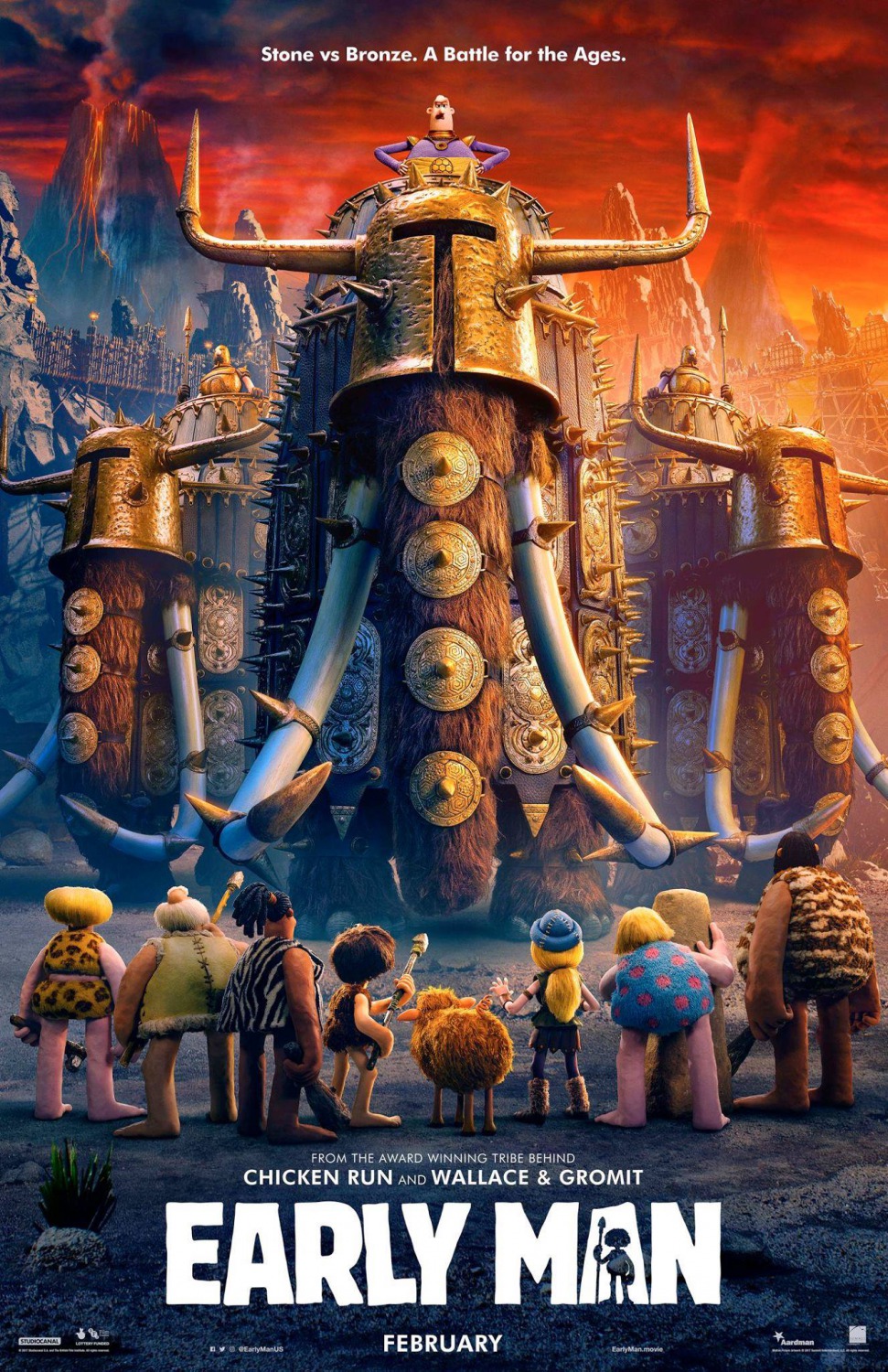 电影海报欣赏:早期人类 Early Man 早期人类个性创意电影海报作品欣赏