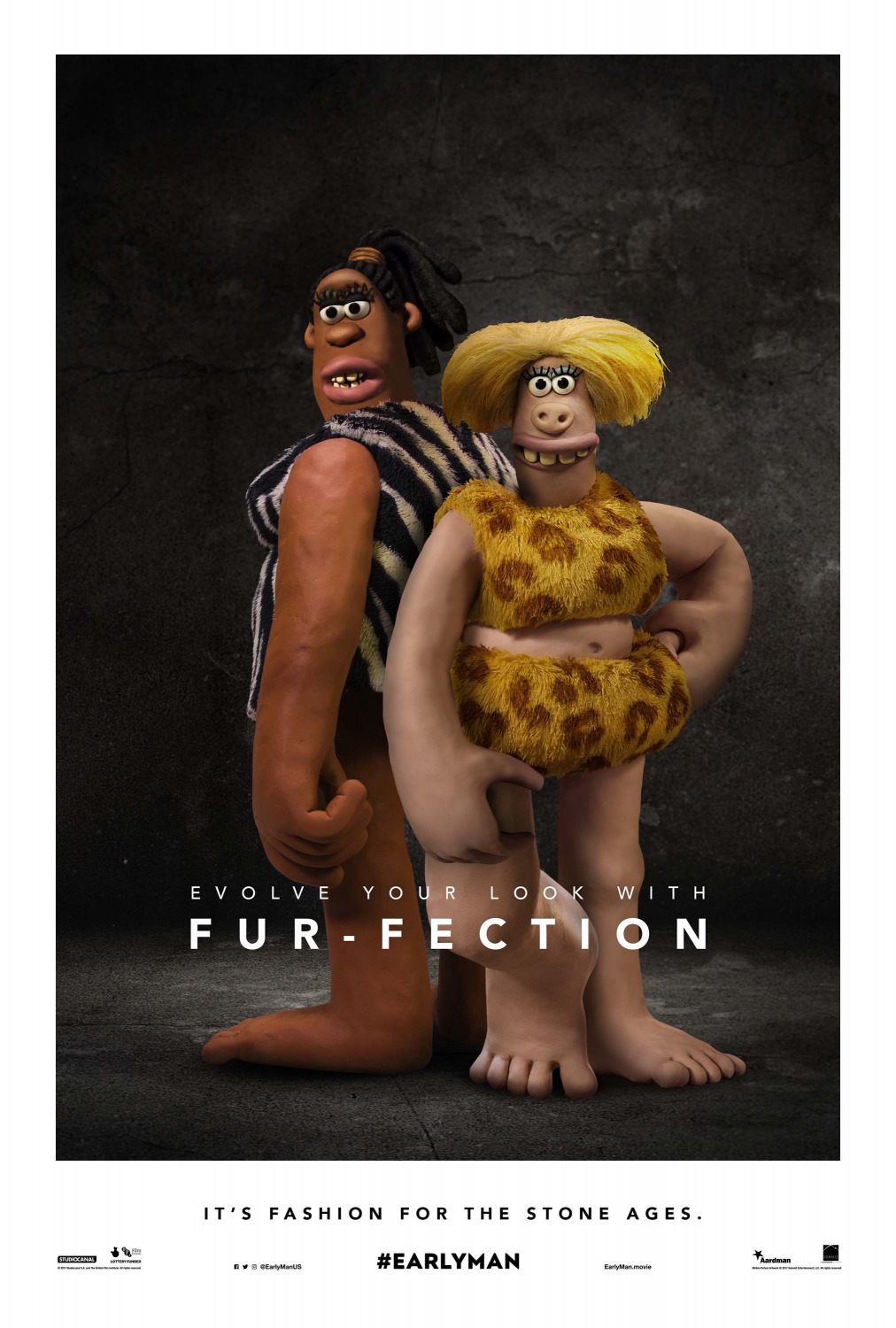 电影海报欣赏:早期人类 Early Man 早期人类个性创意电影海报作品欣赏