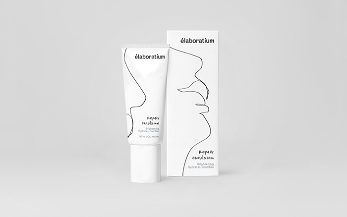 Elaboratium抽象线条的极简风格化妆品包装设计