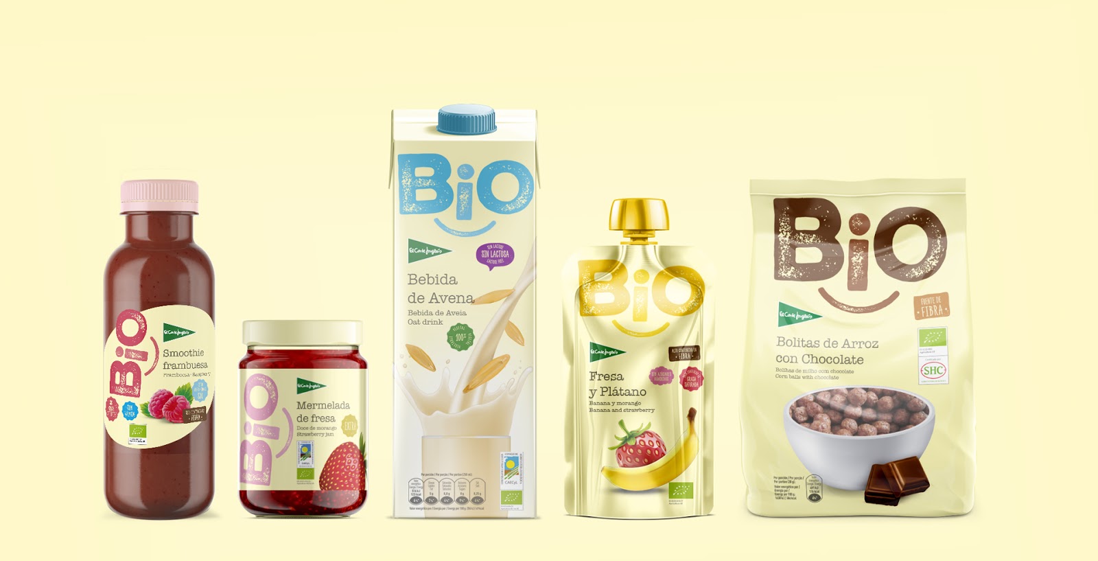 可爱的笑脸:Bio食品和饮料包装设计 可爱的笑脸:Bio食品和饮料包装设计