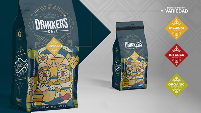 Drinkers咖啡包装设计 Drinkers咖啡包装设计