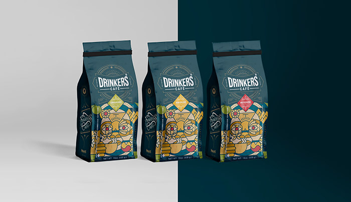 Drinkers咖啡包装设计 Drinkers咖啡包装设计
