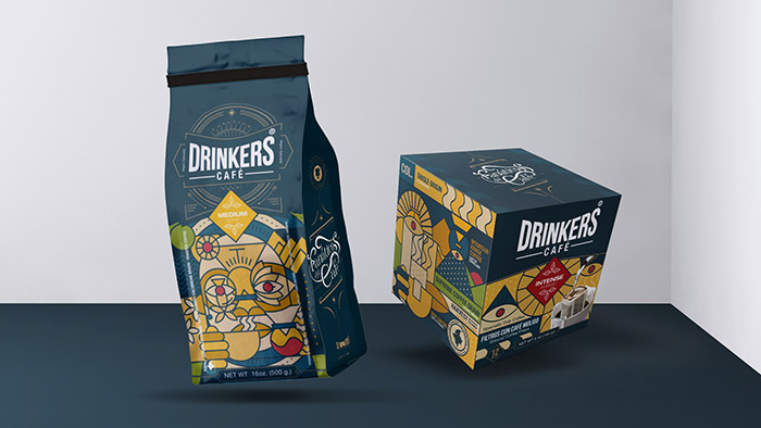 Drinkers咖啡包装设计 Drinkers咖啡包装设计
