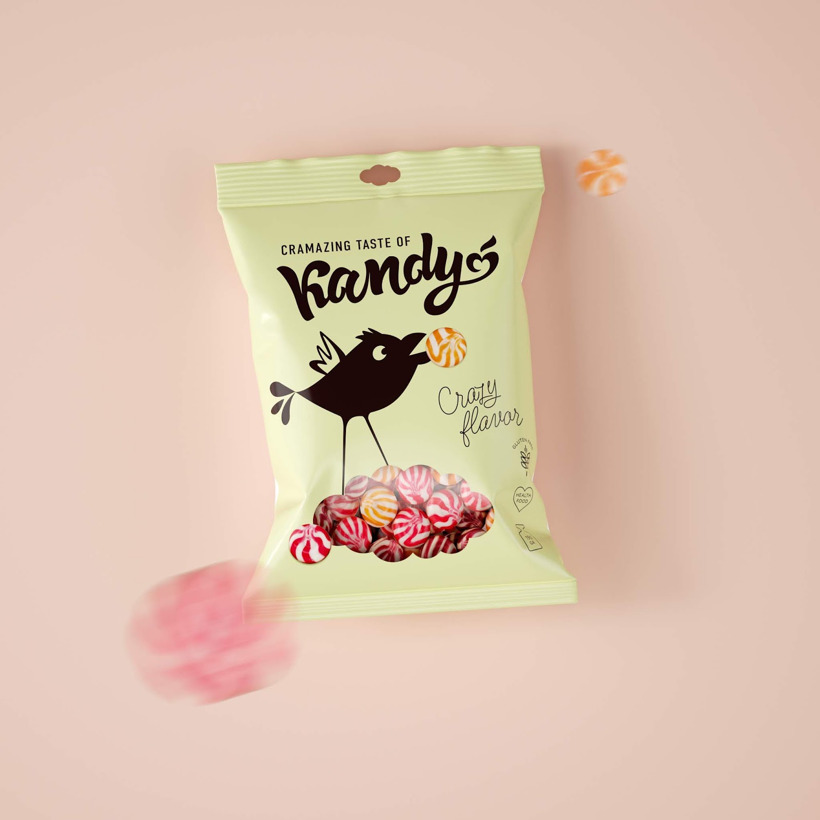 坐在糖果云上啄食的小鸟：Birdie Kandy糖果包装设计