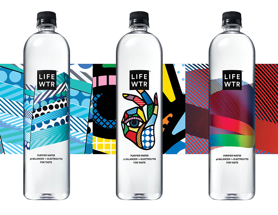 每瓶水都是一件艺术品：LIFEWTR纯净水包装设计