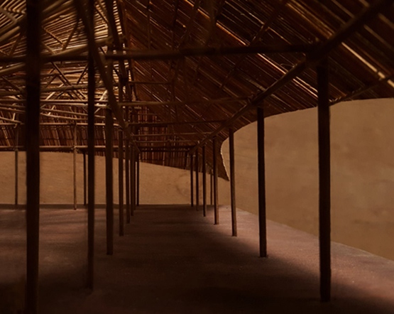 孟买工作室使用竹子和牛粪建造墨尔本展览馆