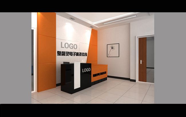 璧馨灵电子科技形象墙设计